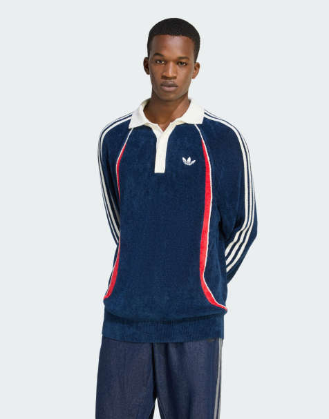 adidas Originals - Retro Remix Teamgeist - Polo blu indaco, rosso scarlatto e bianco sporco - view 1