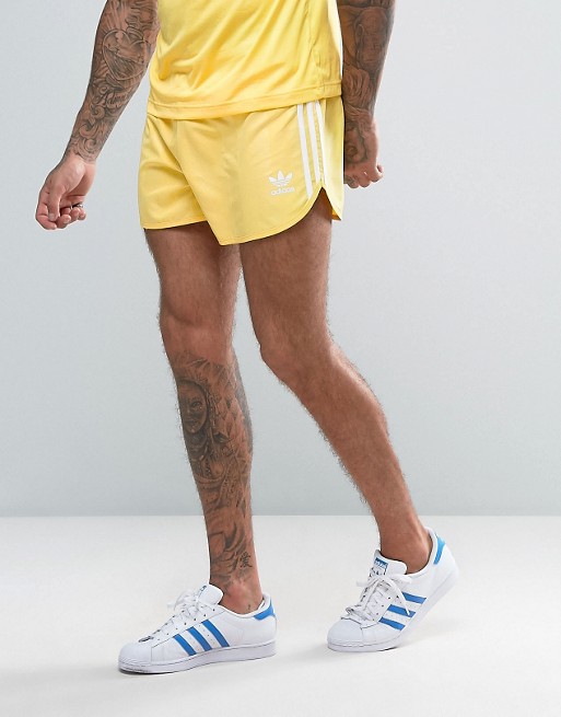 adidas Originals Retro Shorts In Yellow CF5302 | ASOS