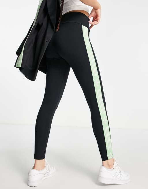 adidas Originals Retro Sport tape leggings in black ASOS