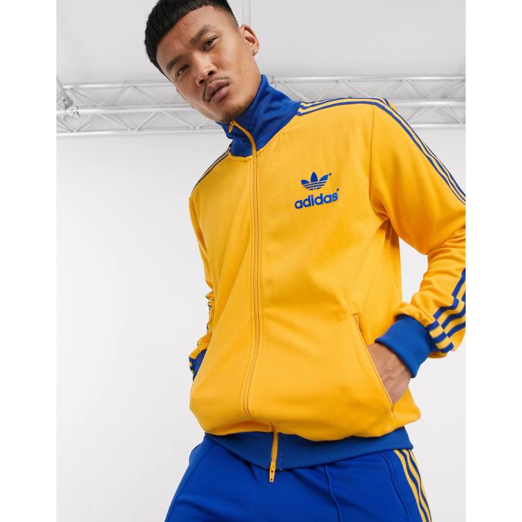 adidas Originals retro track jacket in gold