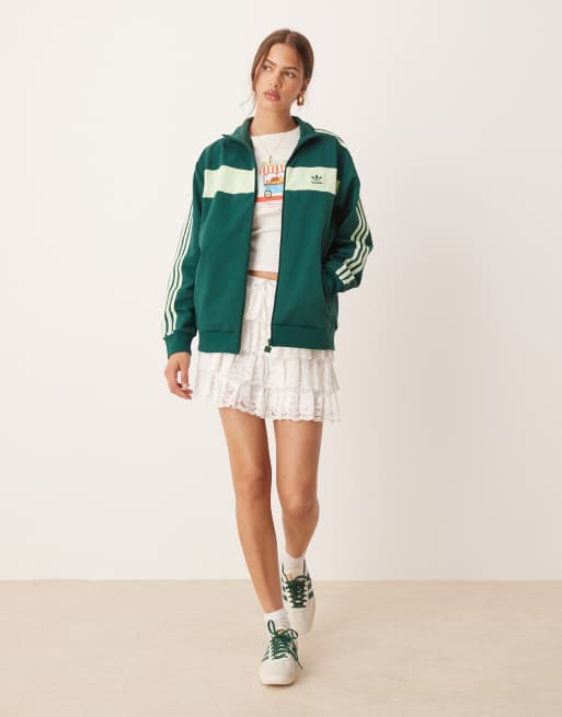 adidas Originals retro track jacket in green
