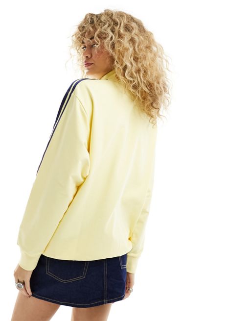 adidas Originals retro track jacket in yellow and navy