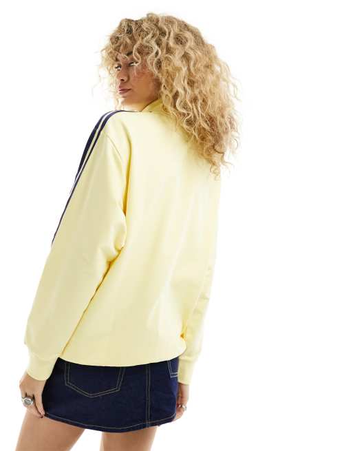 adidas Originals retro track jacket in yellow and navy