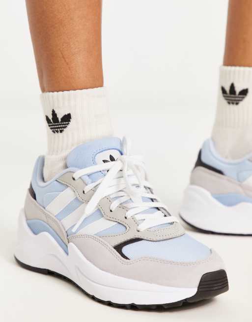 adidas Originals Retropy Adisuper Baskets Bleu p le et gris