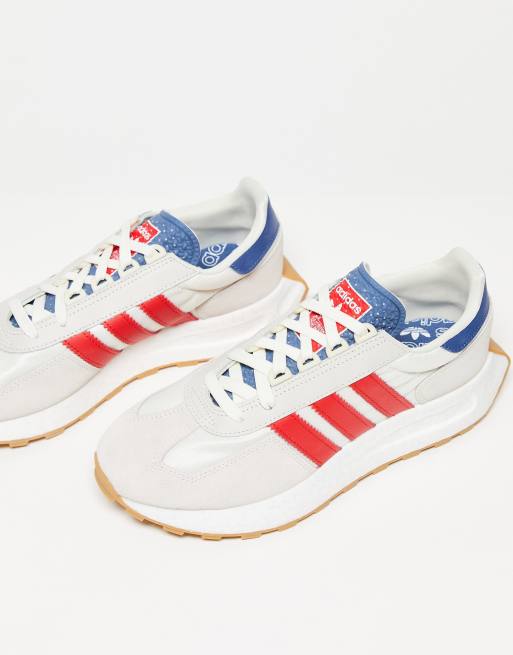 adidas Originals Retropy E5 Sneaker in gebrochenem WeiB mit bunten Details ASOS