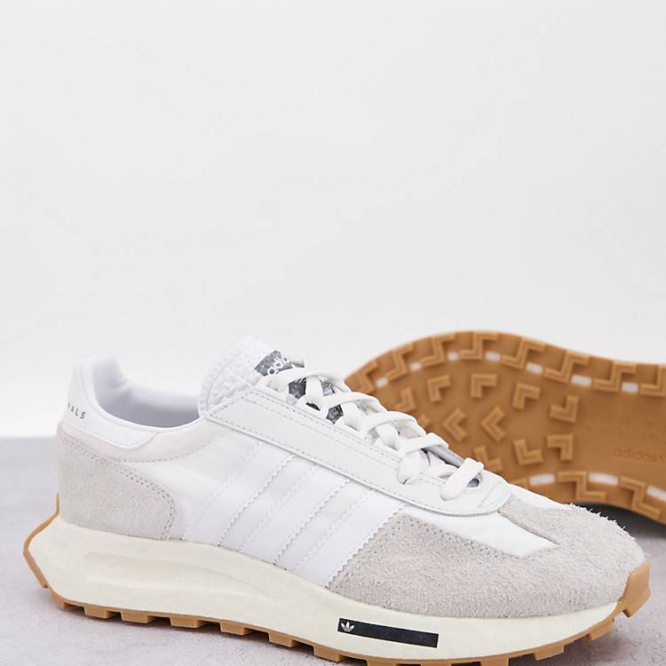 adidas Sneaker Retropy E5 Weiß/Beige Damen Schuhe Stiefel Stiefel mit Keilabsatz 