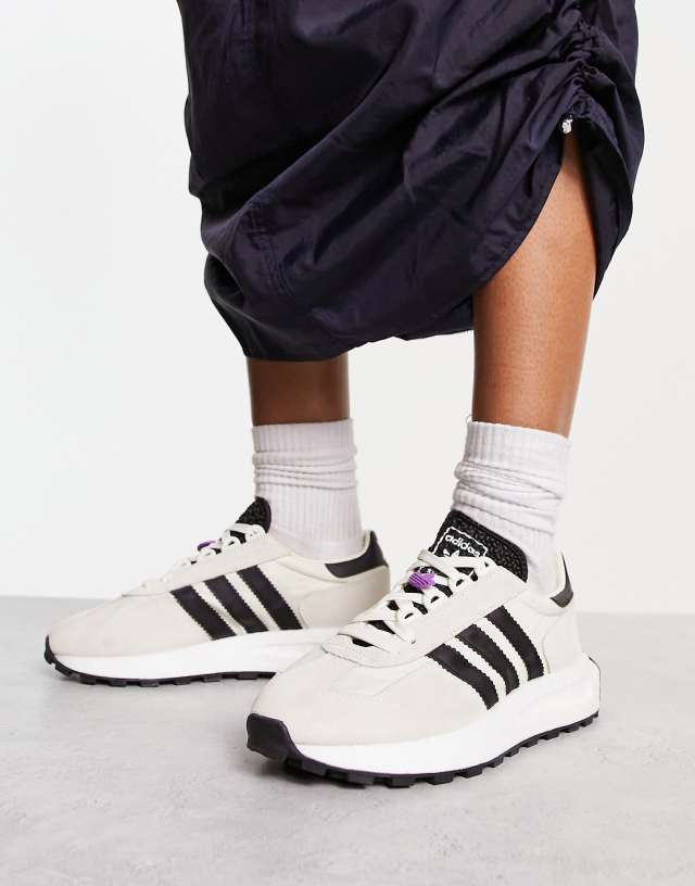 adidas Originals Retropy E5 sneakers in white and black