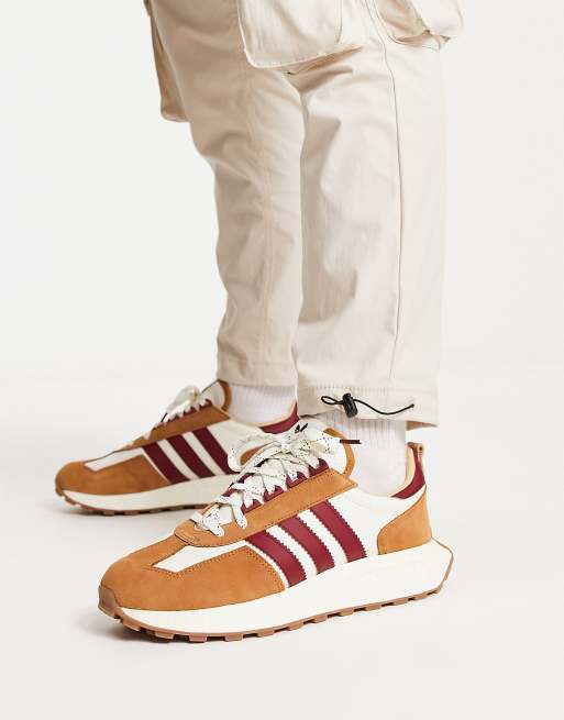 adidas Originals Retropy E5 trainers in white and orange | ASOS