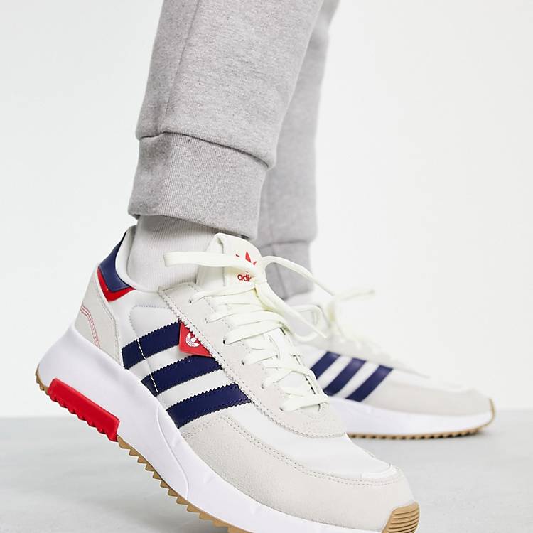 VolcanmtShops | adidas Originals Retropy F2 in white and blue | light pink  stripe adidas shoes sneakers for women