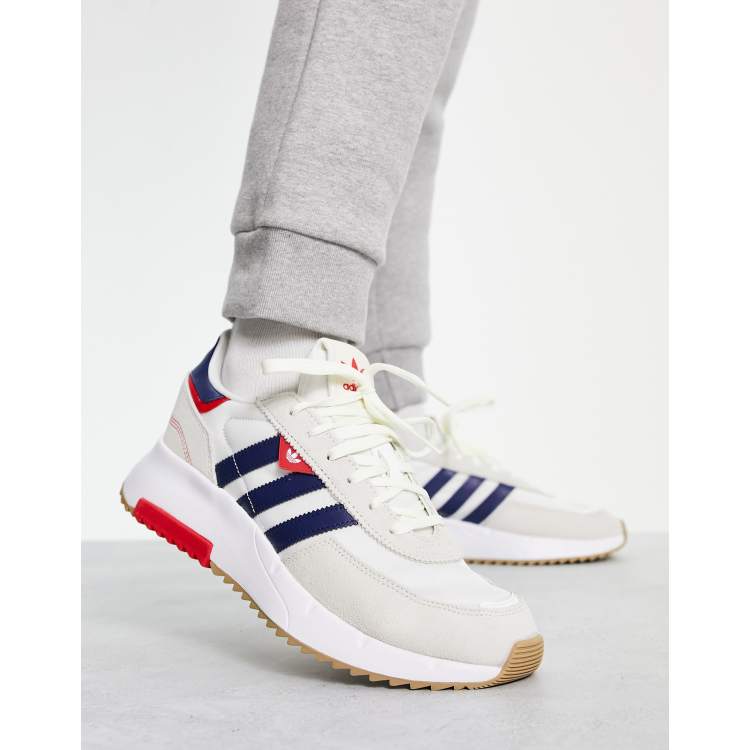 VolcanmtShops | adidas Originals Retropy F2 in white and blue | light pink  stripe adidas shoes sneakers for women