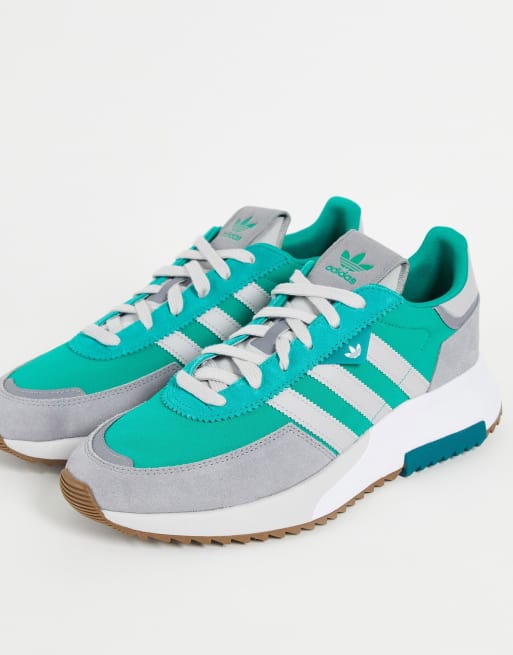 adidas Originals - Retropy F2 - Sneakers in grijs en groen
