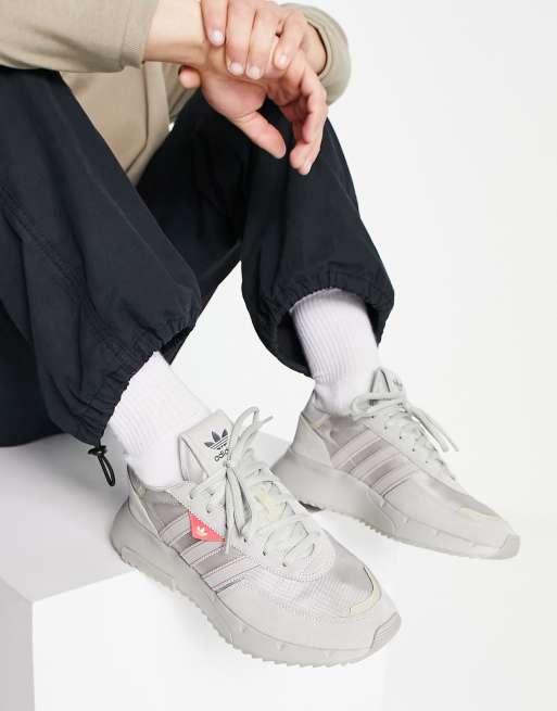 adidas Originals Retropy F2 sneakers in light gray | ASOS