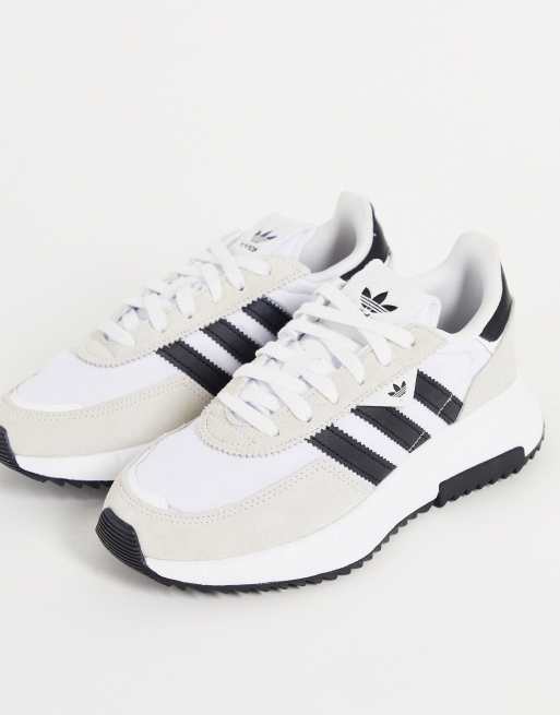 adidas Originals Retropy F2 trainers in triple white