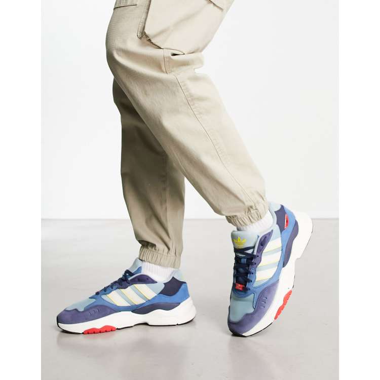adidas Originals - Retropy F90 - Baskets - Bleu/multicolore | ASOS