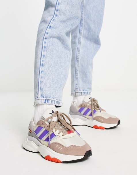 adidas Originals - Retropy F90 - Sneakers grigie con dettagli colorati - view 1