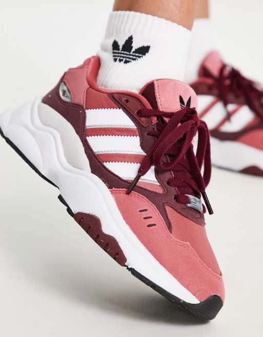 Sved fornærme evig adidas Originals Retropy F90 sneakers in red/pink | ASOS