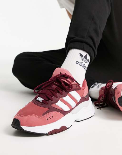 adidas Originals Retropy F90 Sneakers in rood