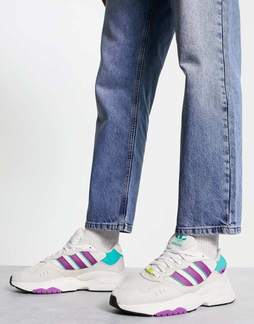 white and lavender adidas