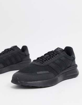 Adidas Originals Retroset Sneakers In Triple Black ModeSens