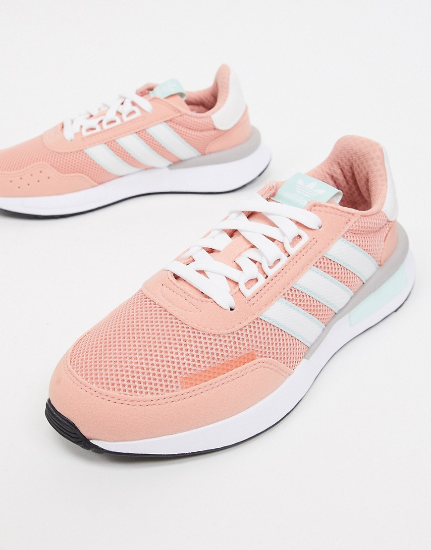 Adidas Originals Retroset trainers in pink and white
