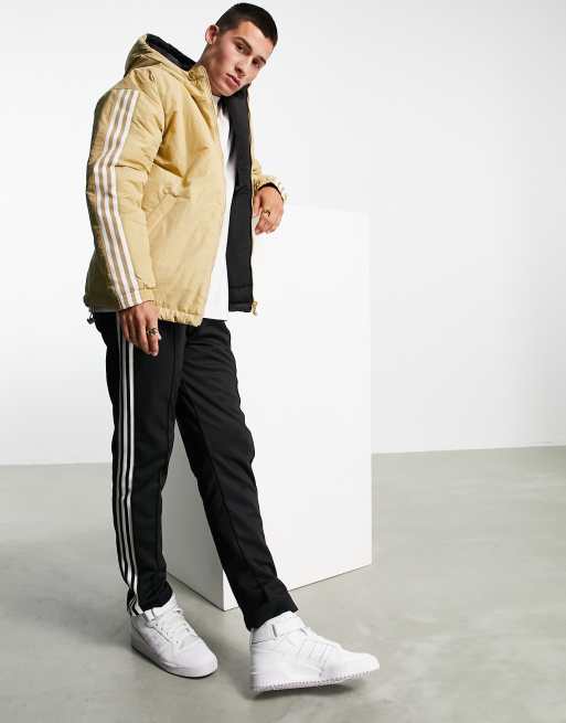 Adidas black and beige jacket best sale