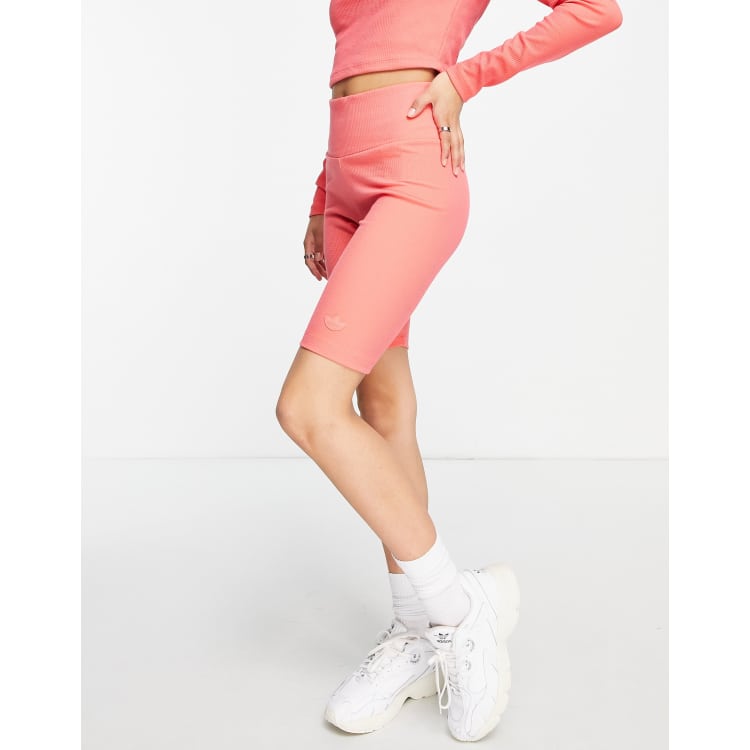 Cra wallonieShops adidas toddler Originals ribbed legging shorts in orange adidas toddler dv2476