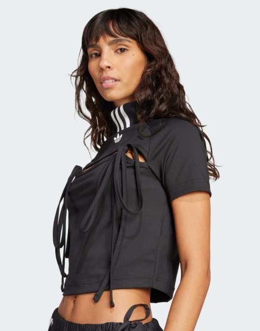 Dada ribbon tops ブラック　black ANDMARY】Dada ribbon tops