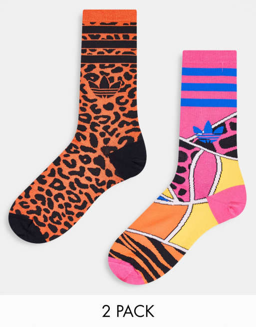 adidas Originals Rich Mnisi 2 pack crew socks in multi  