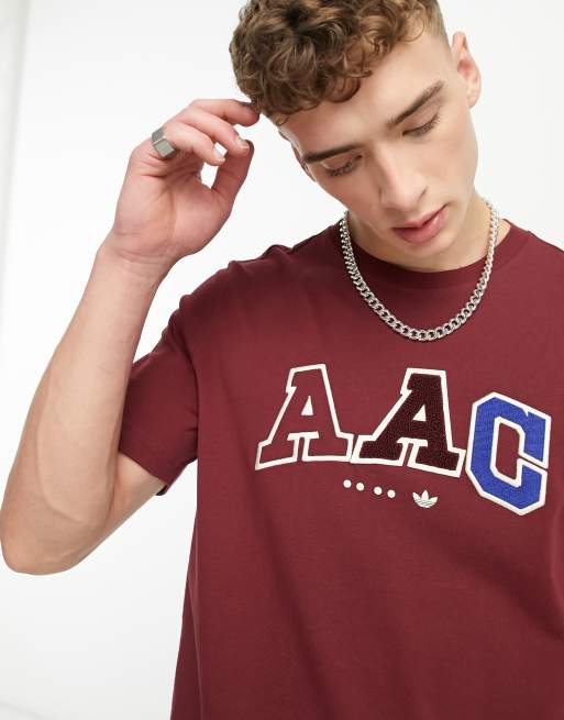 adidas Originals Rifta AAC collegiate logo t-shirt in red