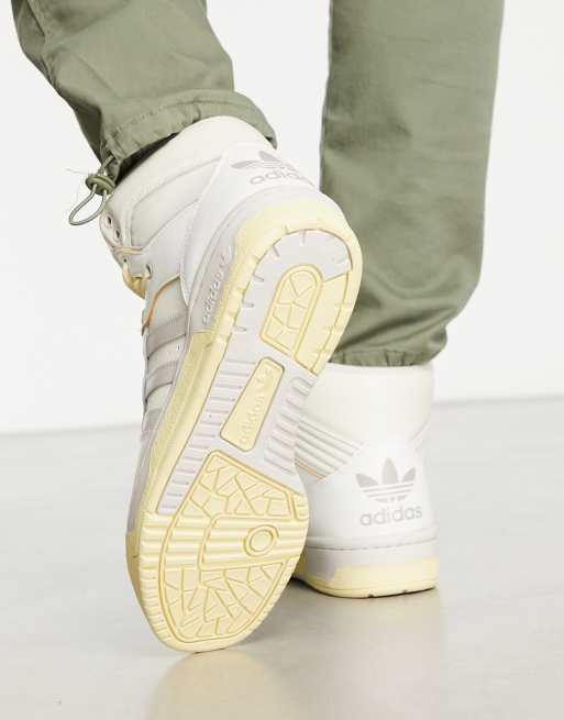 adidas originals rivalry hi top trainers white