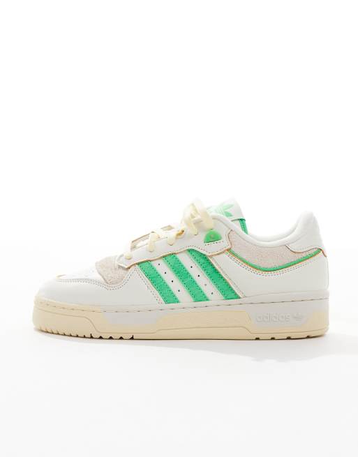 adidas Originals Rivalry 86 Low trainers in cream and green ASOS