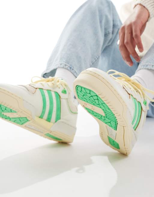 adidas Originals Rivalry 86 Low trainers in cream and green ASOS