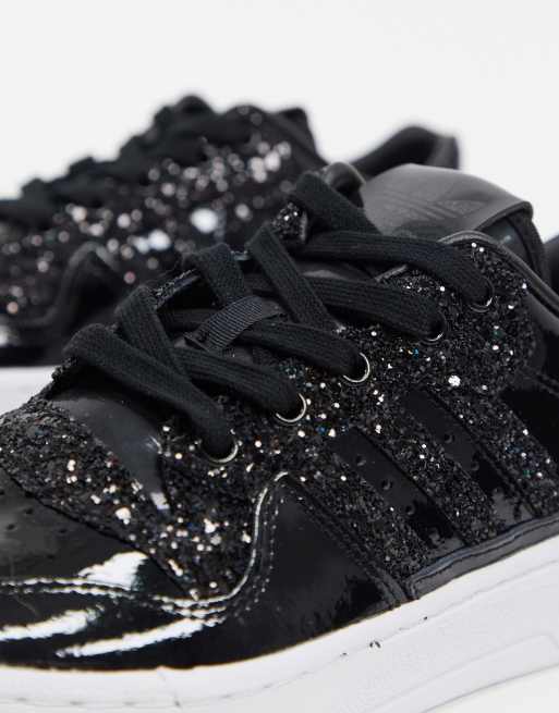 adidas Originals Rivalry - Lage in zwart met glitter |