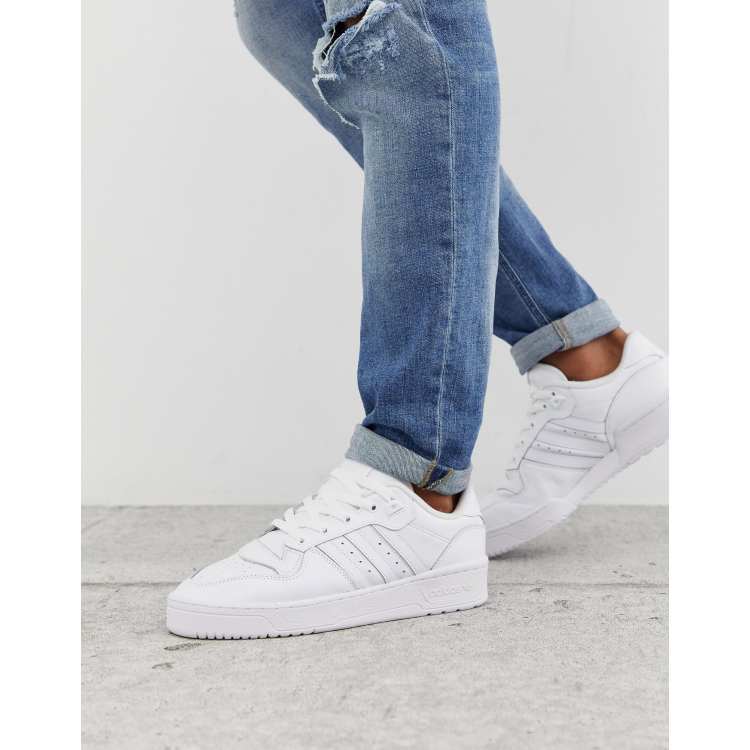 adidas Originals rivalry lo sneakers in triple white ASOS