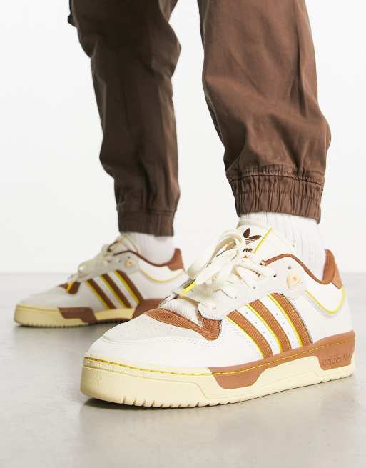 adidas white and brown shoes