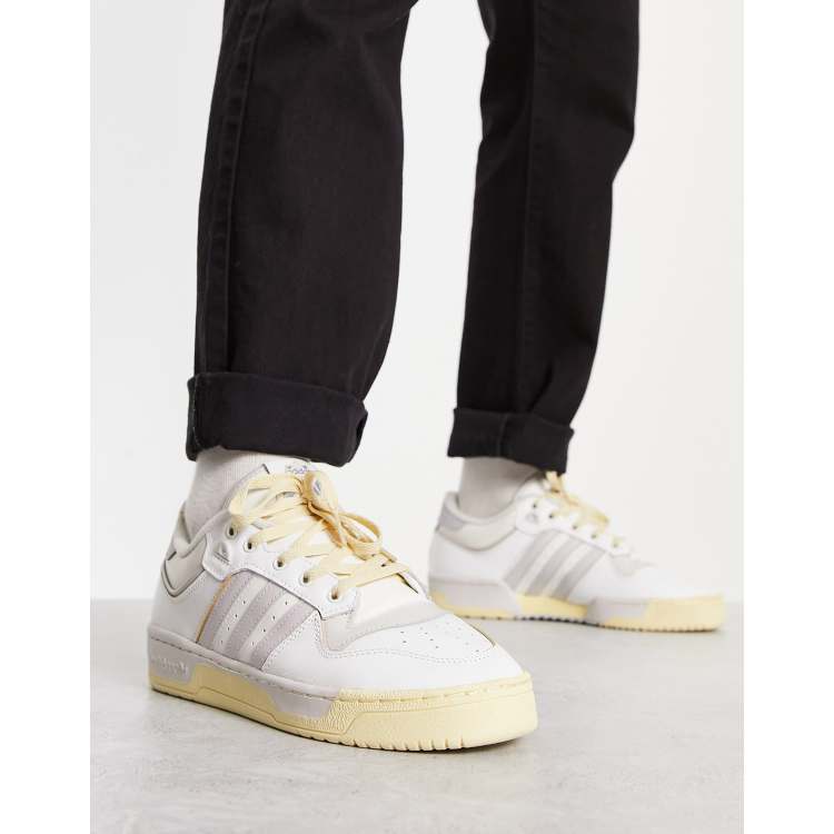 adidas Originals Rivalry Low 86 sneakers in white and gray | ASOS