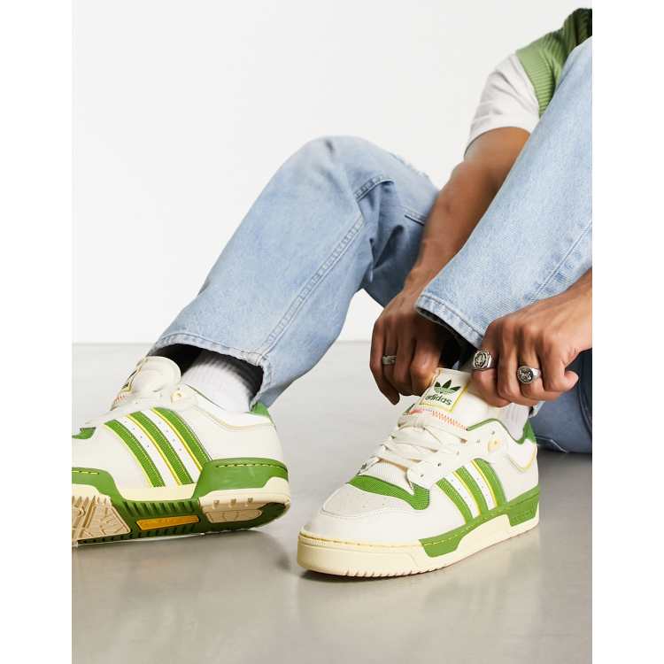 adidas Originals Rivalry Low 86 sneakers in white and green