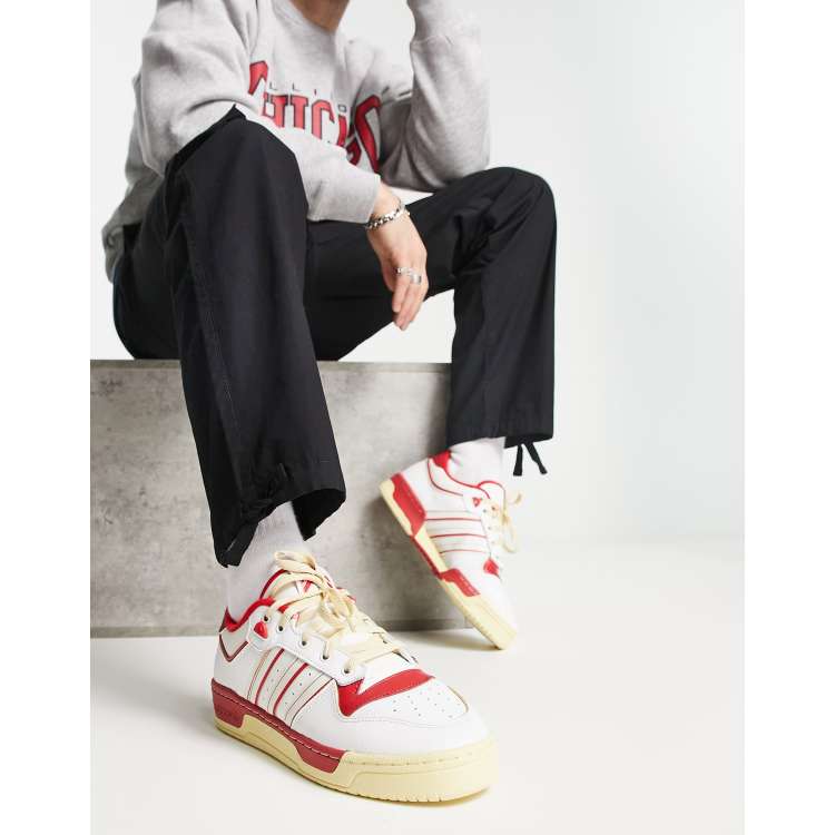 adidas Originals Rivalry Low 86 sneakers in white and red