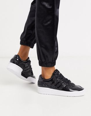 adidas black glitter shoes