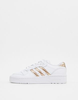adidas originals rivalry low in white and rose gold