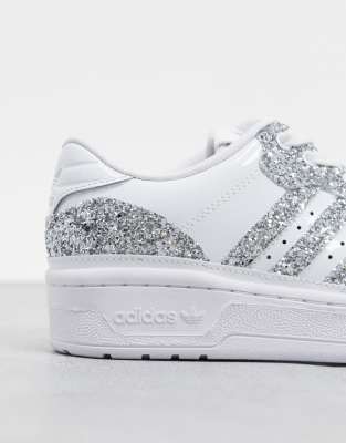 adidas originals rivalry low in white glitter