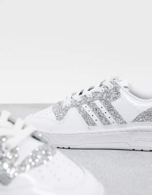 adidas rivalry low white glitter