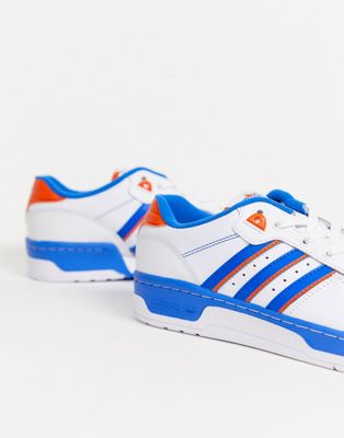 adidas originals rivalry low sneakers in blue and pink