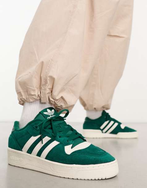 Mens green hot sale adidas trainers