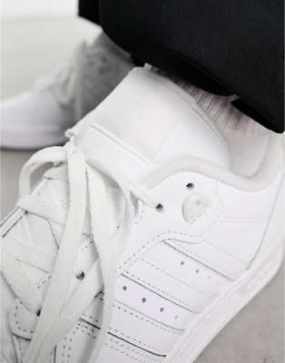 adidas Originals Rivalry Low sneakers in triple white | ASOS