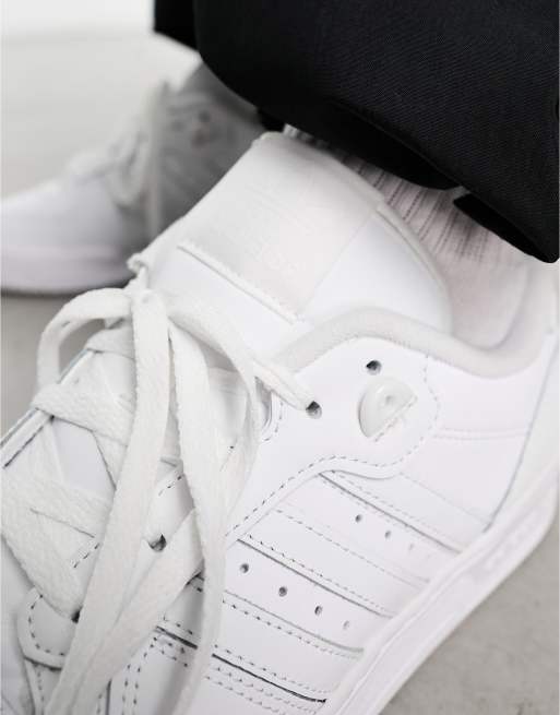 adidas Originals Rivalry Low sneakers in triple white | ASOS