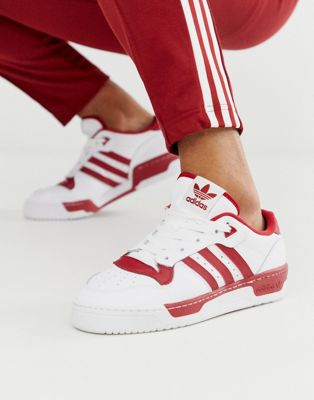 white and red adidas shoes