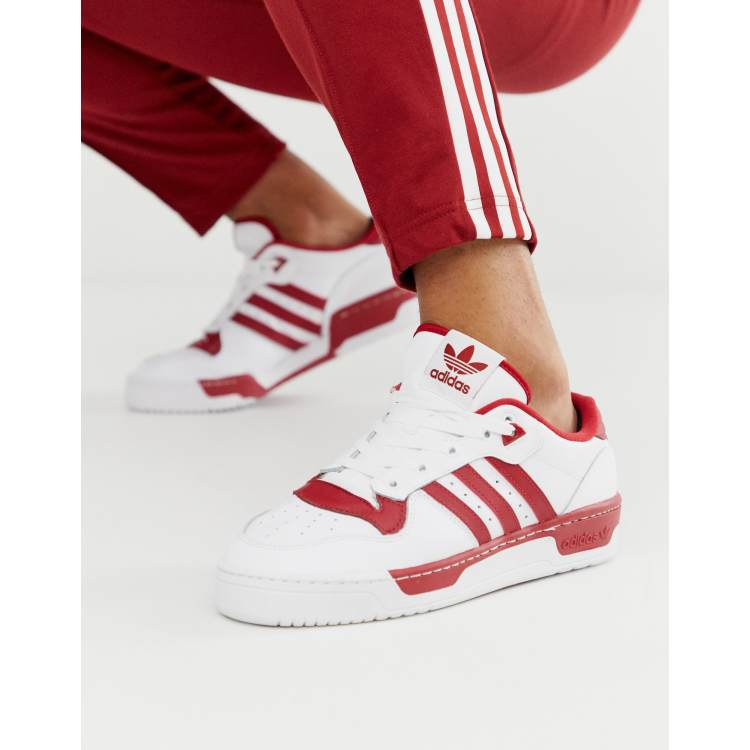 adidas Originals rivalry low sneakers in white and red ASOS