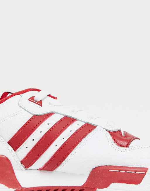 adidas Originals rivalry low sneakers in white and red ASOS