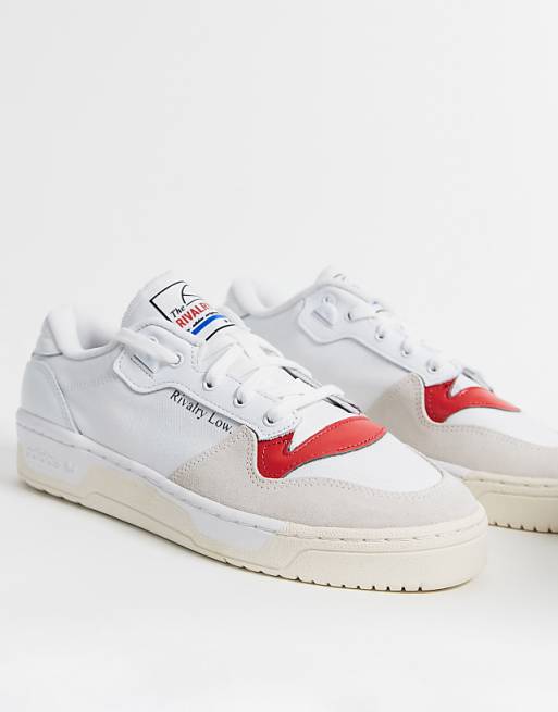 adidas Originals Rivalry Low sneakers in white canvas with suede trim بطاقات اطفال للتصميم adidas Originals Rivalry Low sneakers in white canvas with suede trim بطاقات اطفال للتصميم